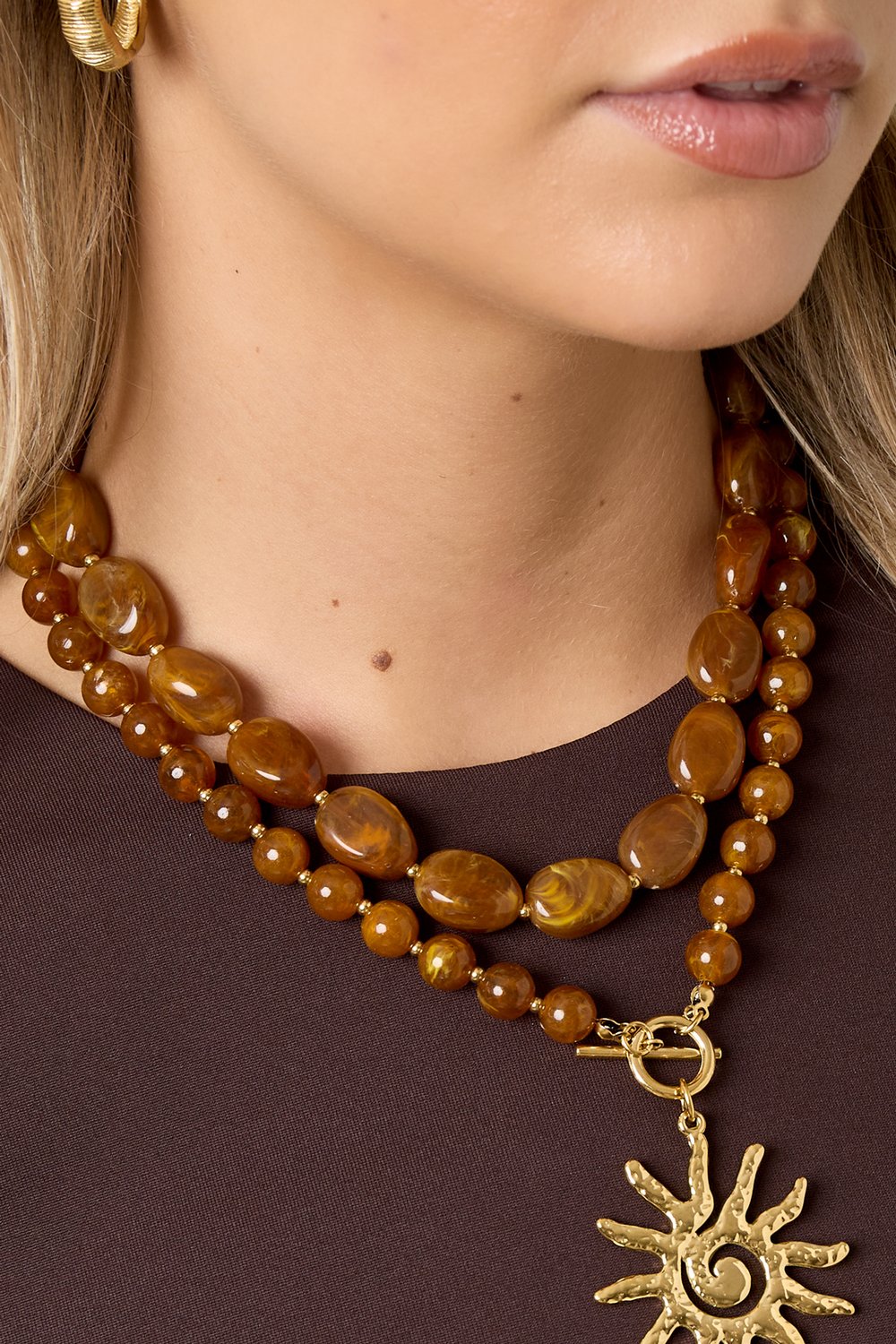 Acryl Perlen Halsketten Perlen Casual Täglich Einfache Serie frauen schmuck h5Bild5